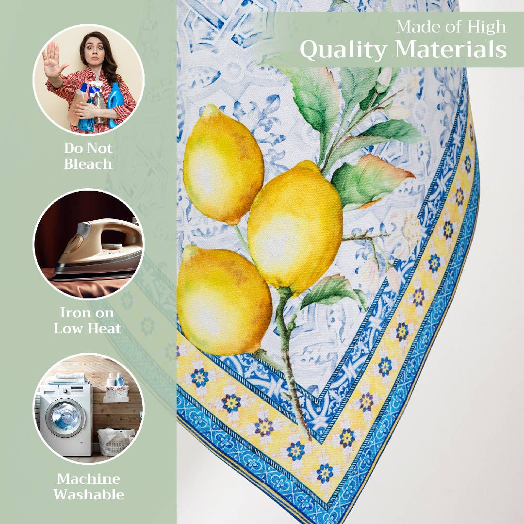 Citrus, 100% Cotton Kitchen Towels - Set Of 3