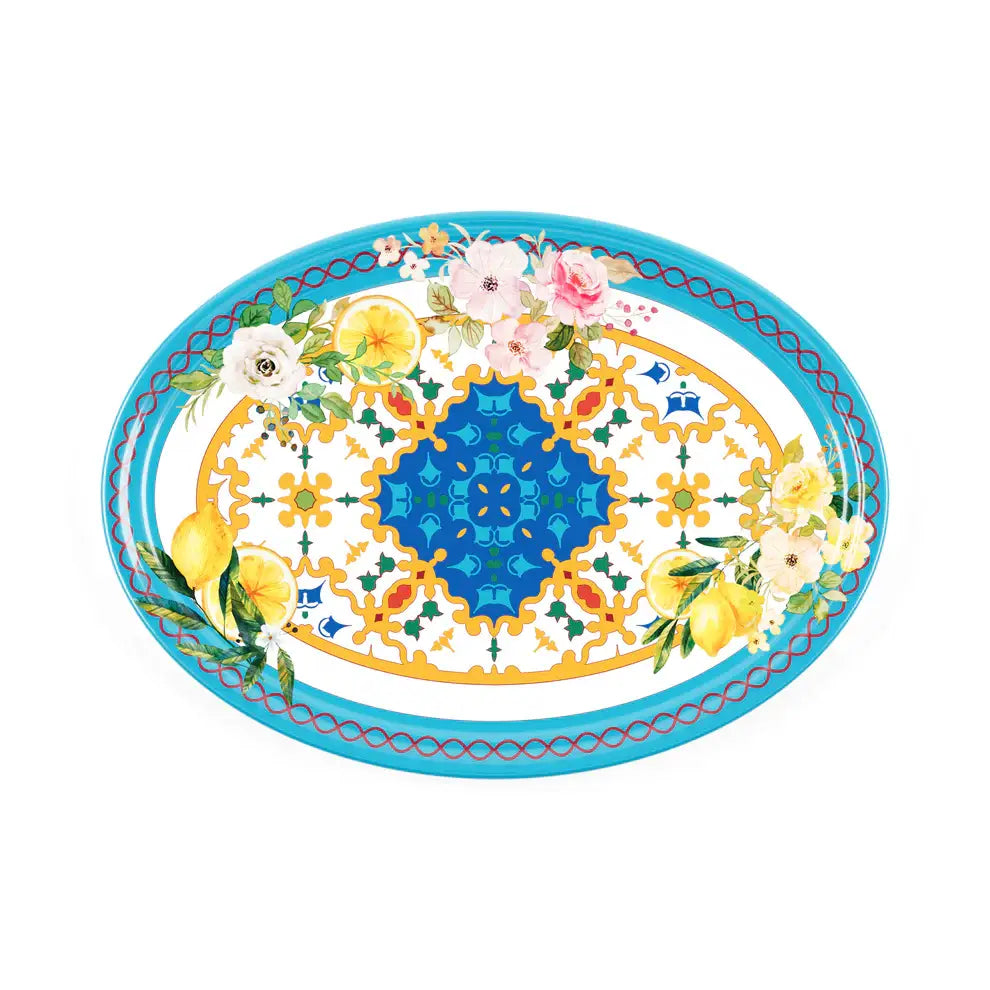 Guzzini Flower and Lemon Oval Tray