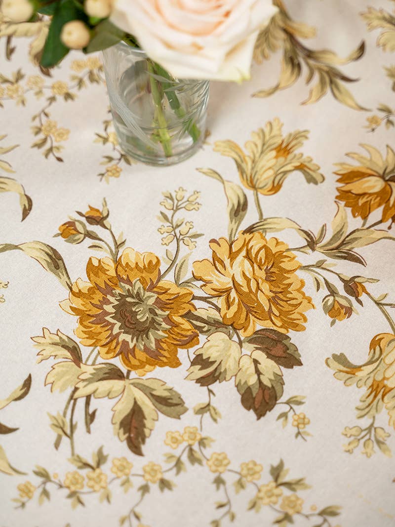 Tablecloth, April Cornell Music Tablecloth - Dark Ecru: 36X36