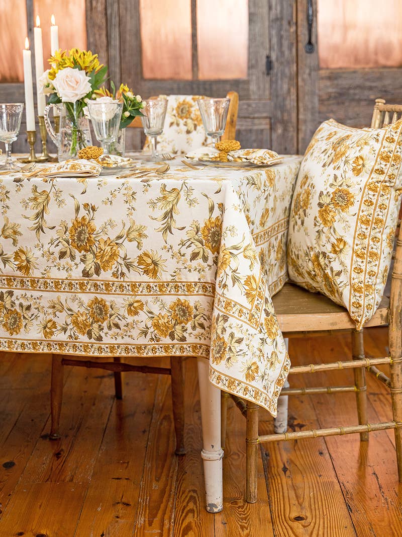 April Cornell Music tablecloth, fall flowers