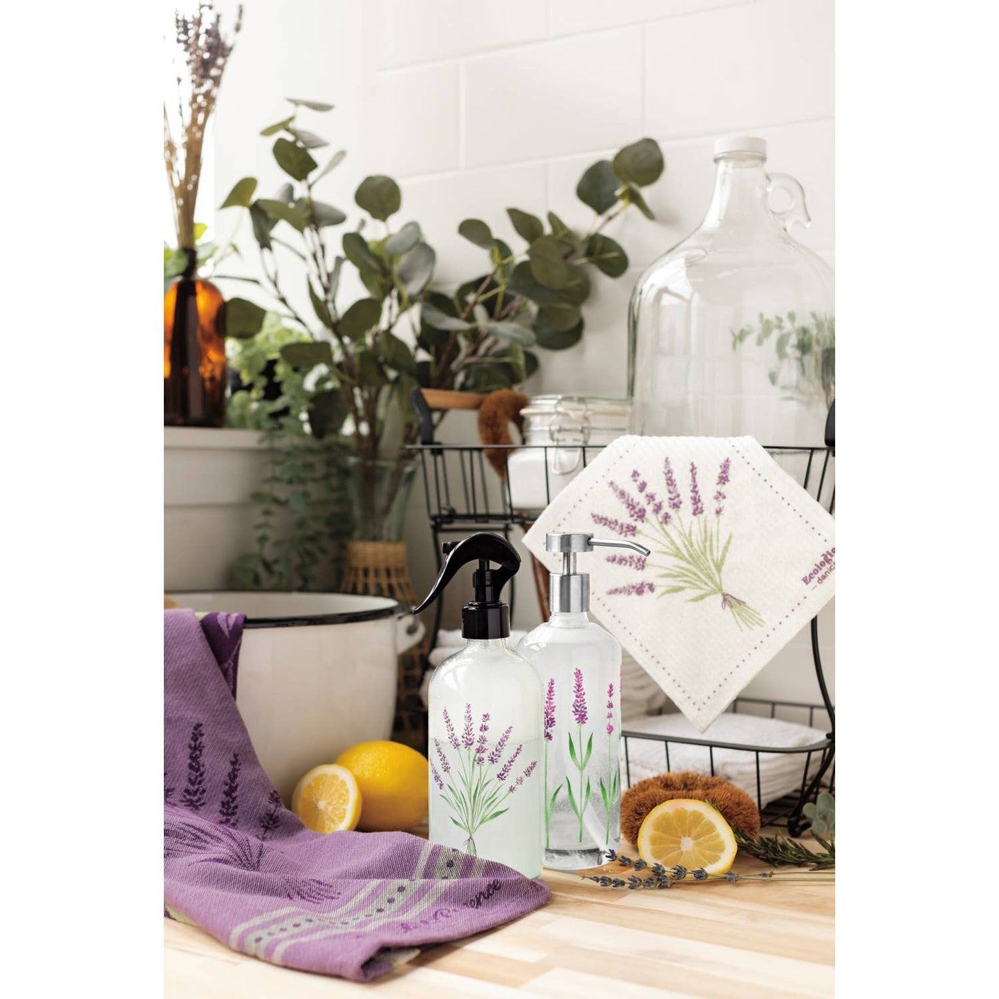 Dishtowel, Lavender Jacquard Dishtowel