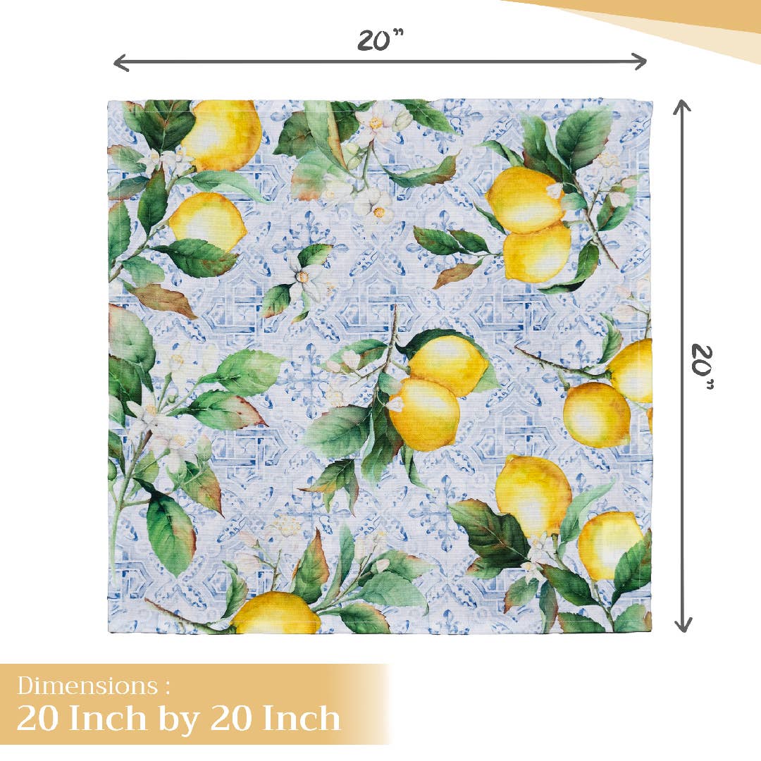 Citrus, 100% Cotton Napkins 20" X 20" - Set Of 4