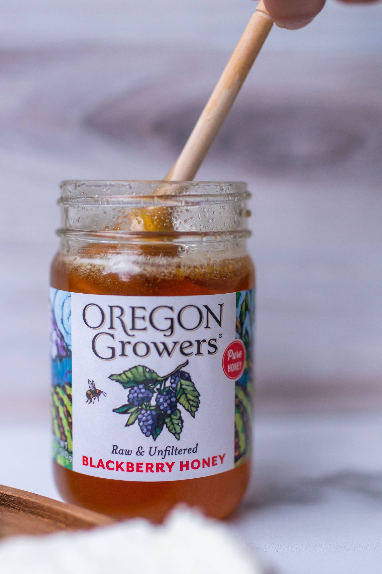 Blackberry Honey 18 Oz Glass Jar