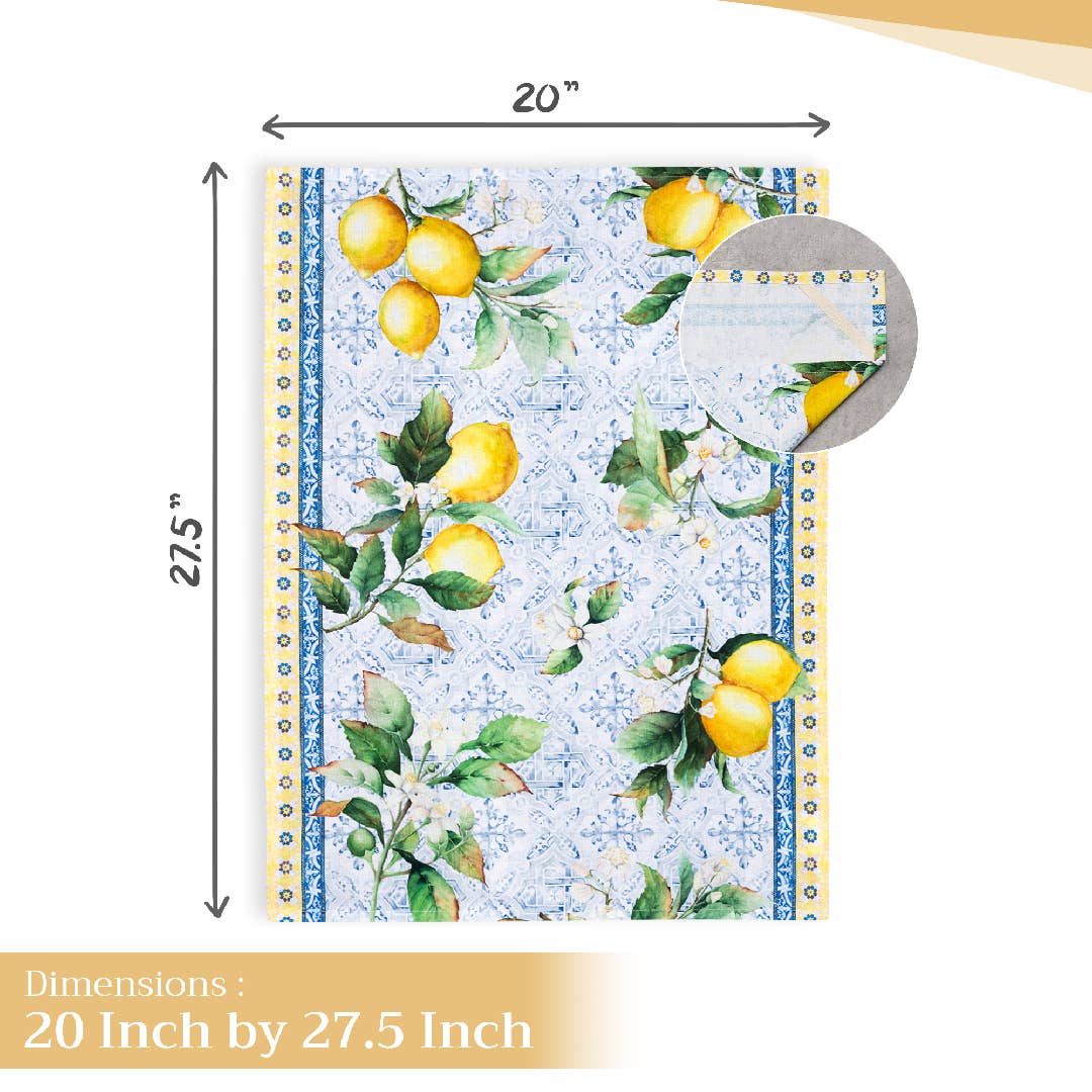 Citrus, 100% Cotton Kitchen Towels - Set Of 3
