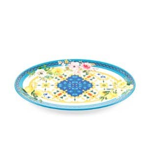Guzzini, Large Oval Serving Tray: Flower & Lemon