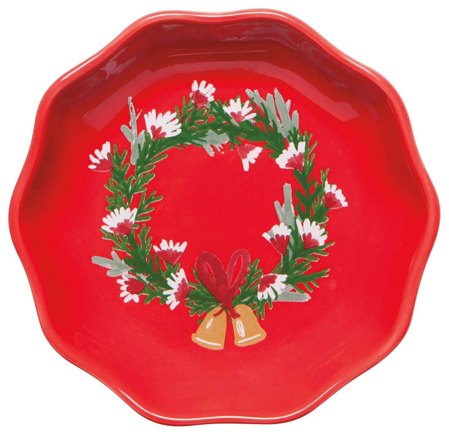 Wreaths Shaped Christmas Pinch Bowls Set of 6