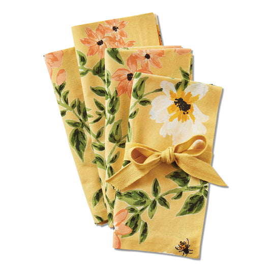 Yellow Floral Napkin