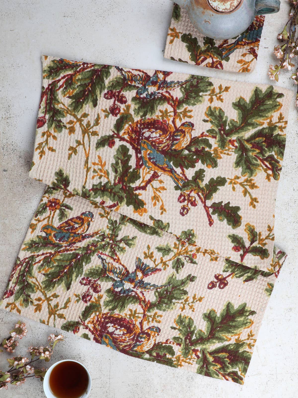 Whispering Oaks Tea Towel Set of 2 - Antique