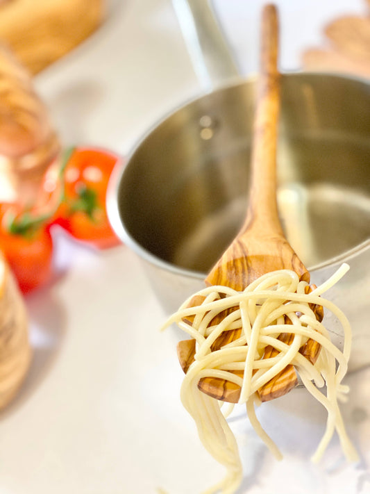 Olive wood spaghetti spoon