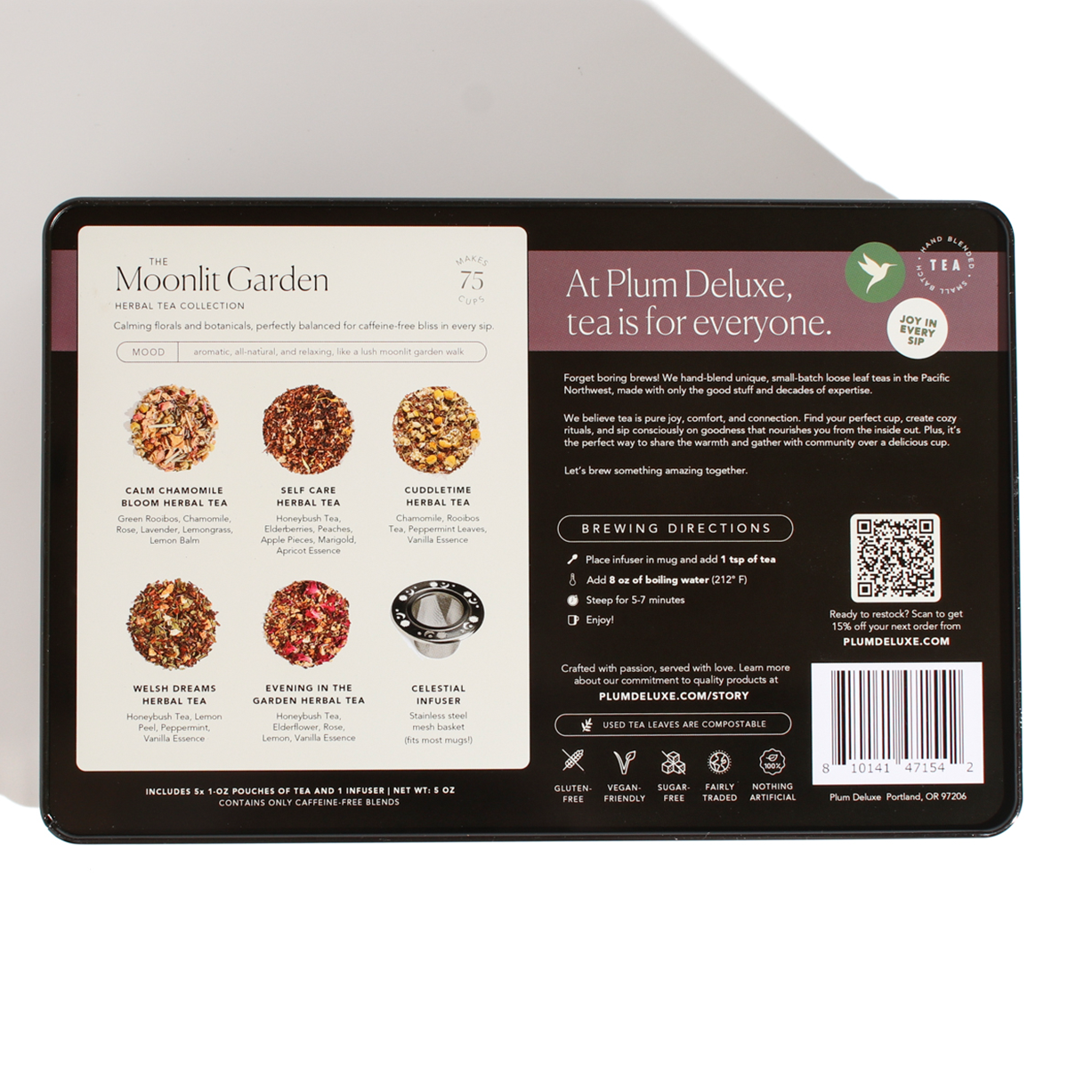 Themed Tea Gift Tins: Moonlit Garden Collection