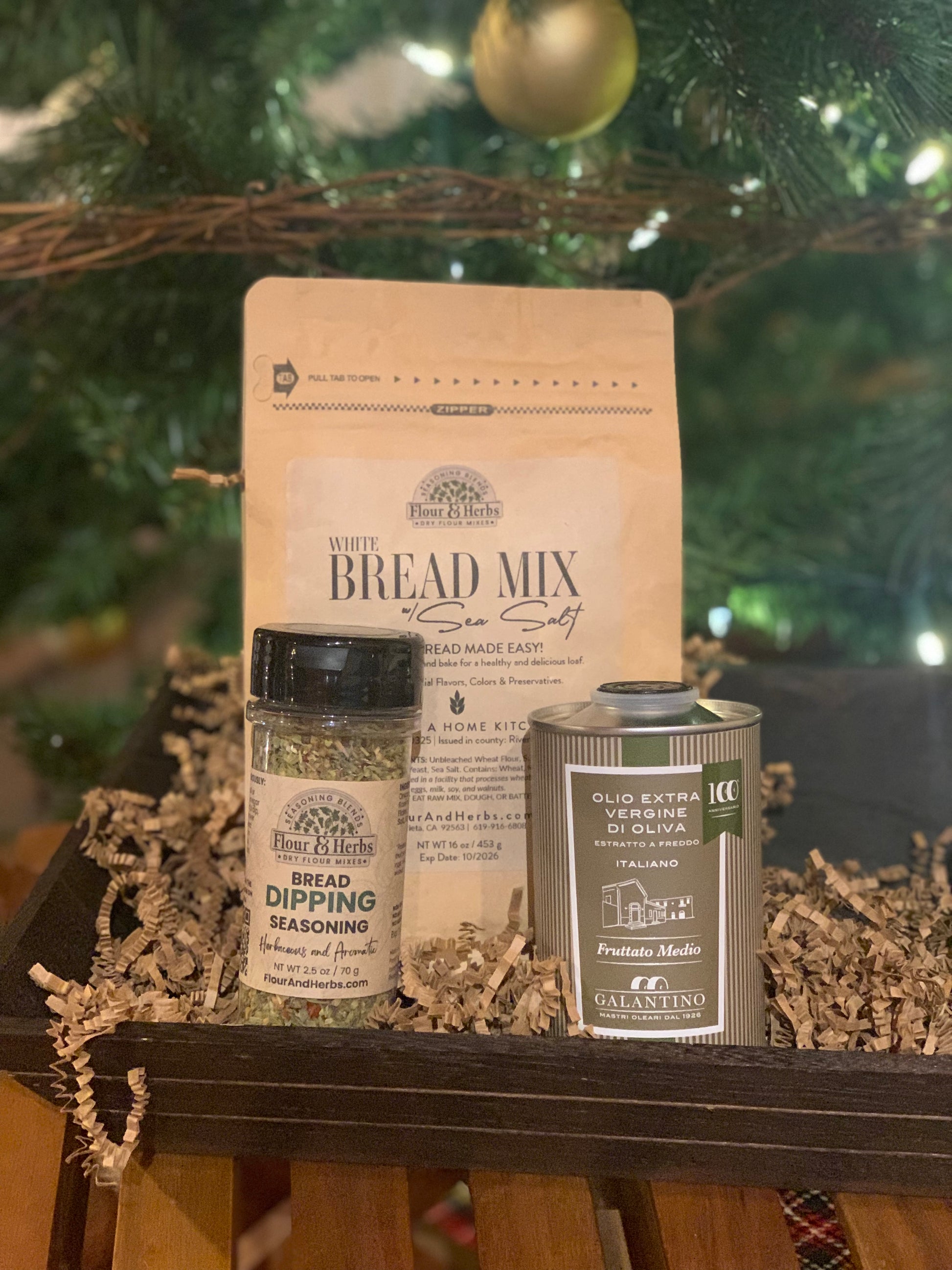 bread and olive oil dipping gift set