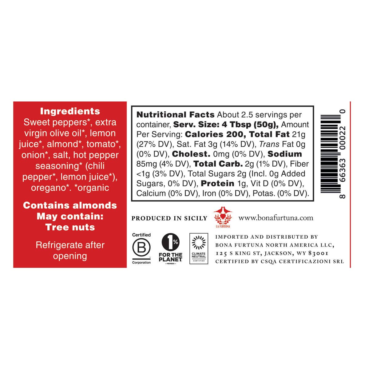 Sweet Pepper Pesto, 1.58oz