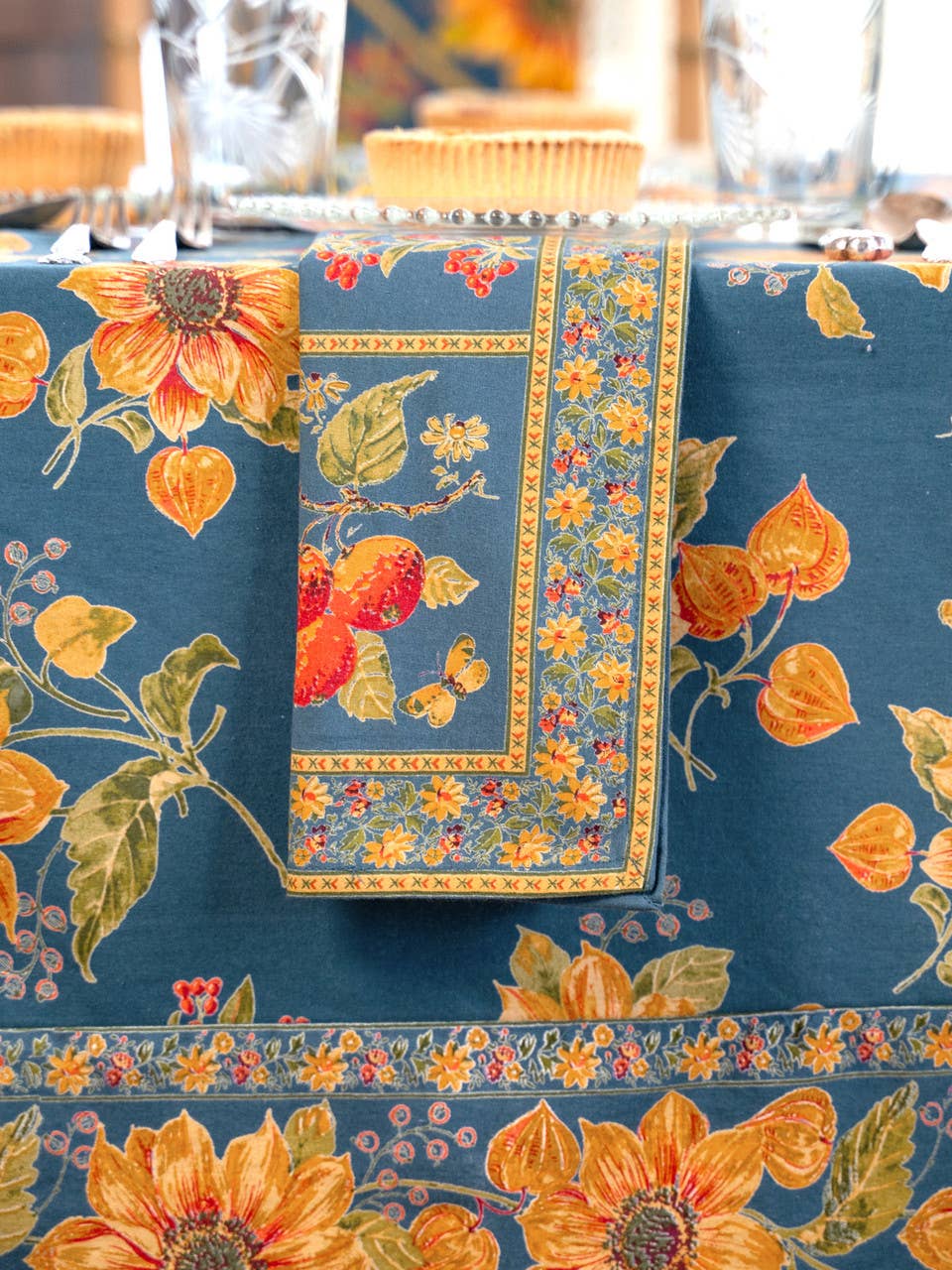 Napkin, Prairie Napkin Set of 4 - Teal