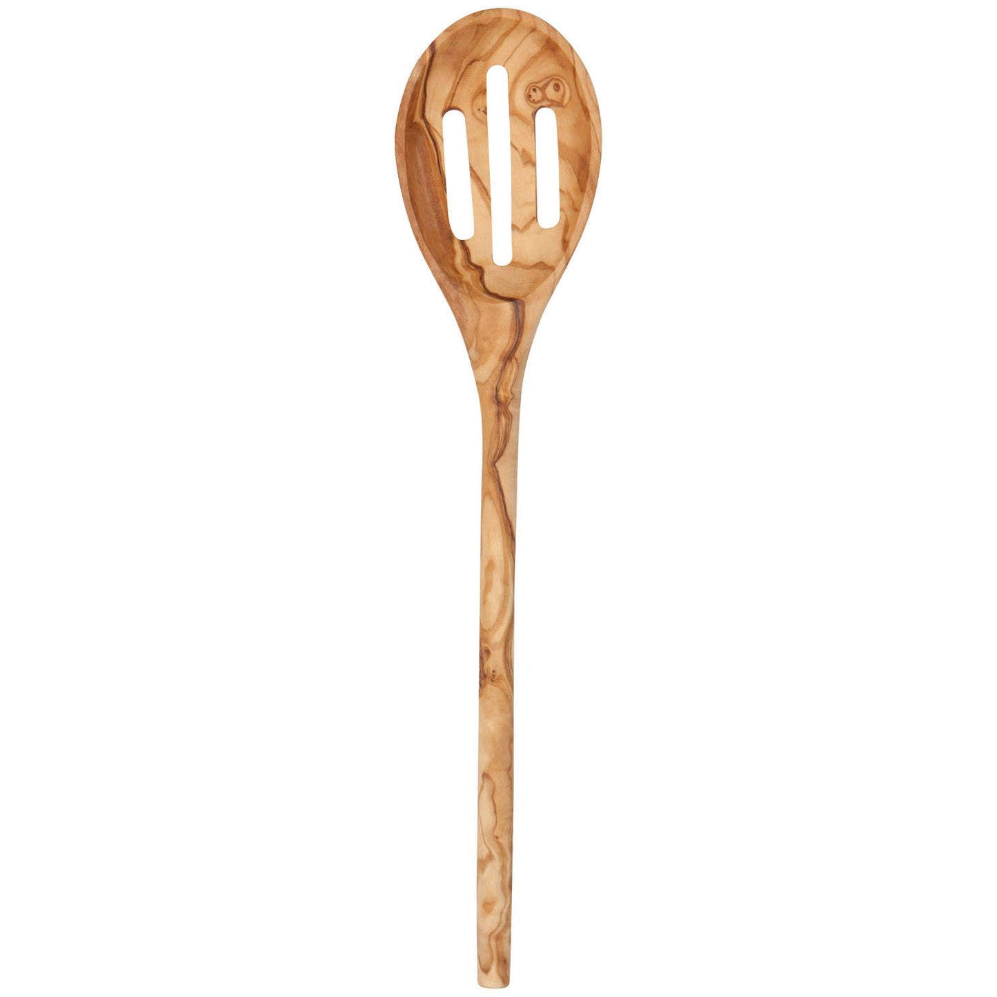 Olive wood slotted spoon