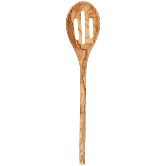 Olive wood slotted spoon