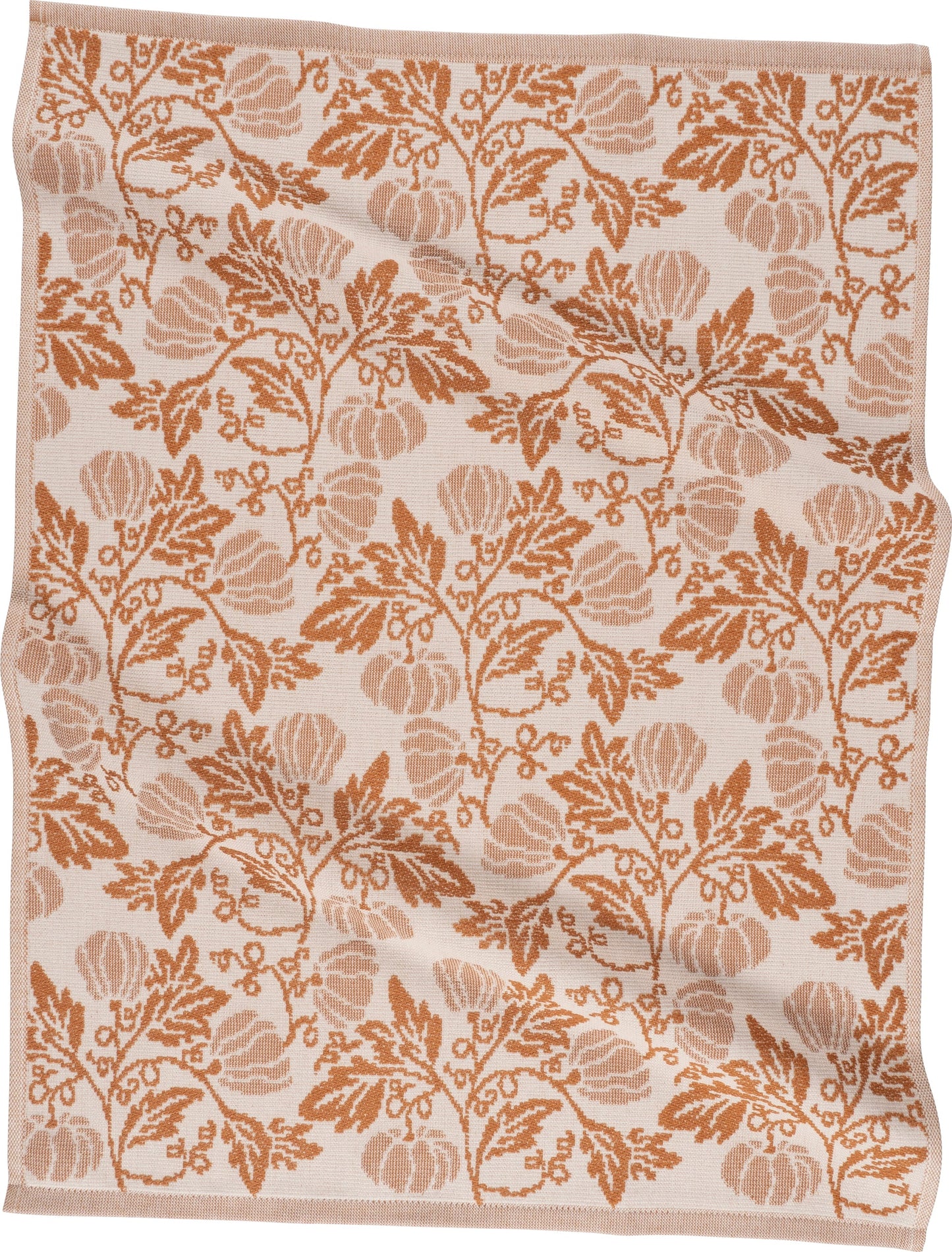 Dishtowel, Portuguese Jacquard Pumpkin Vine