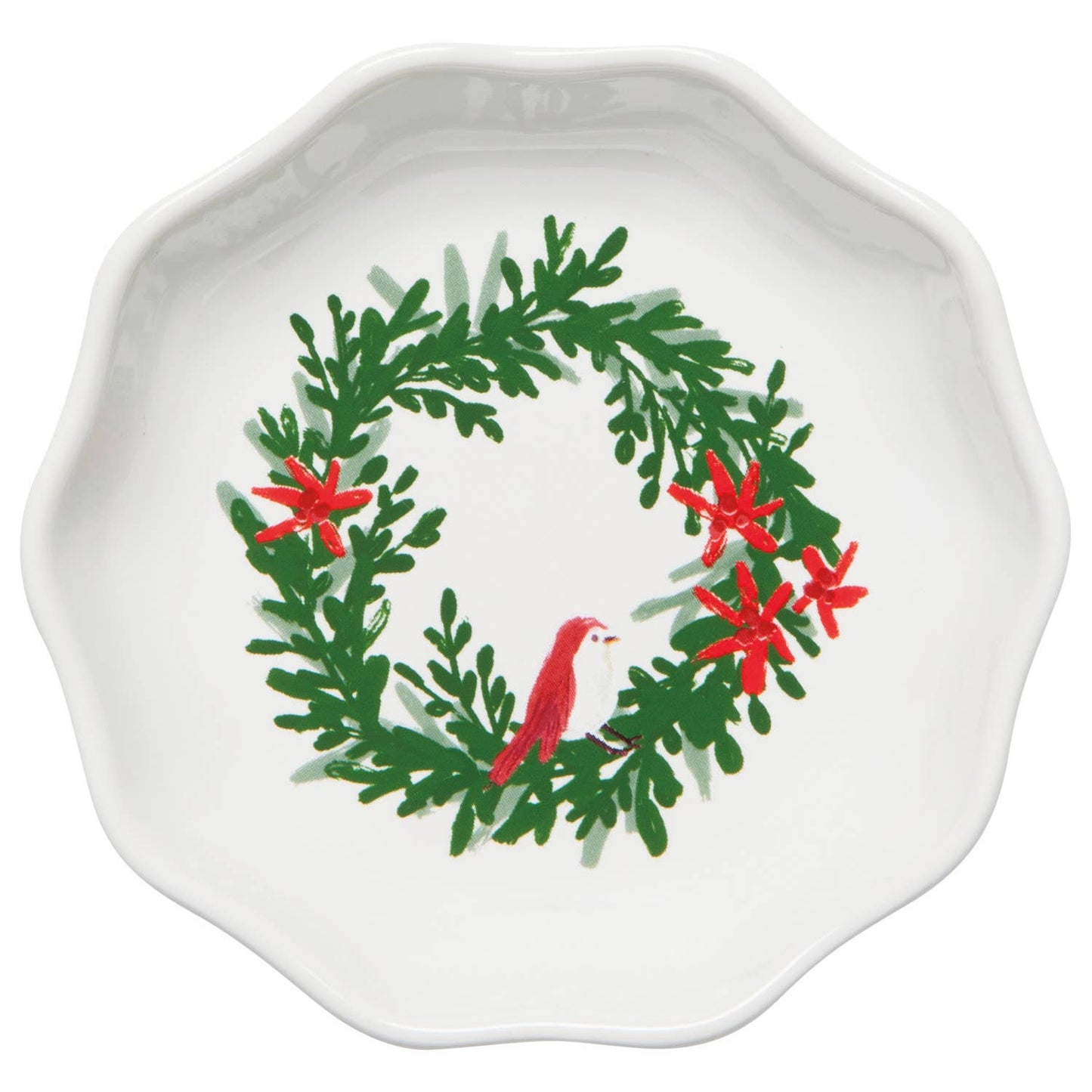 Wreaths Shaped Christmas Pinch Bowls Set of 6