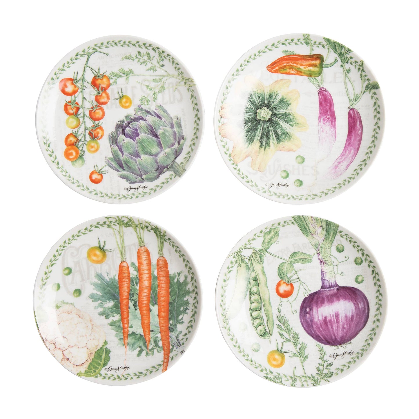 Vegetable Garden Plates set of 