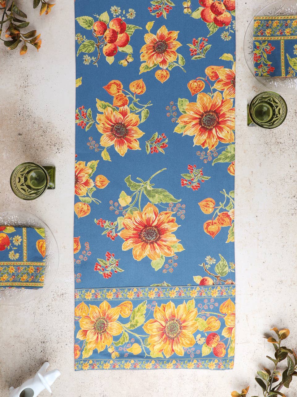 April Cornell Prairie sunflower table runner