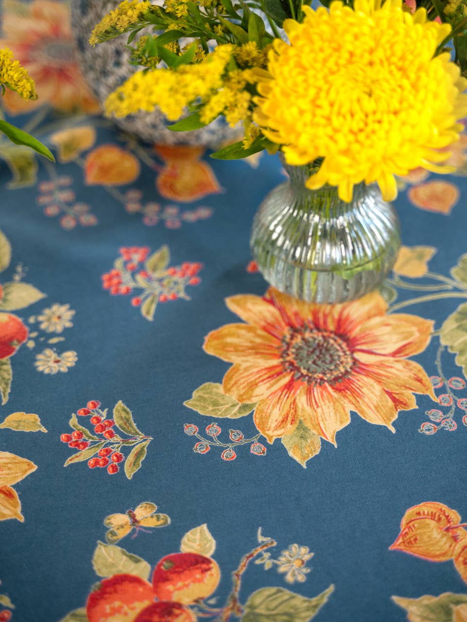 Tablecloth, Prairie Tablecloth - Teal: 60x90