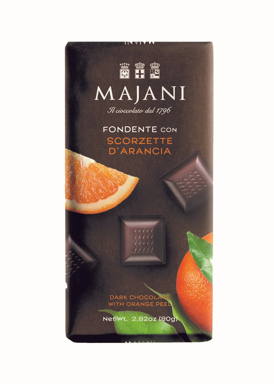 Chocolate Bar, Dark Chocolate with Orange Peel by Majani