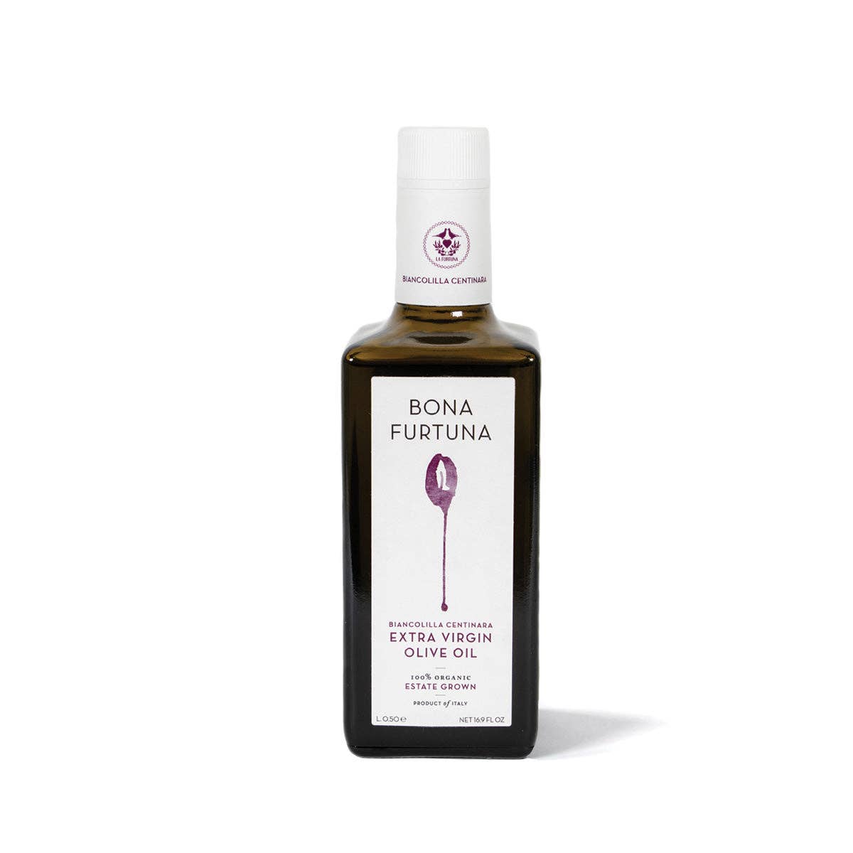 Bottle of Bona Furtuna extra virgin olive oil 