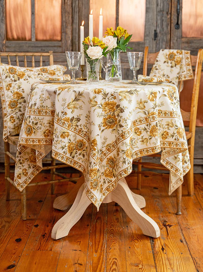 Tablecloth, April Cornell Music Tablecloth - Dark Ecru: 36X36